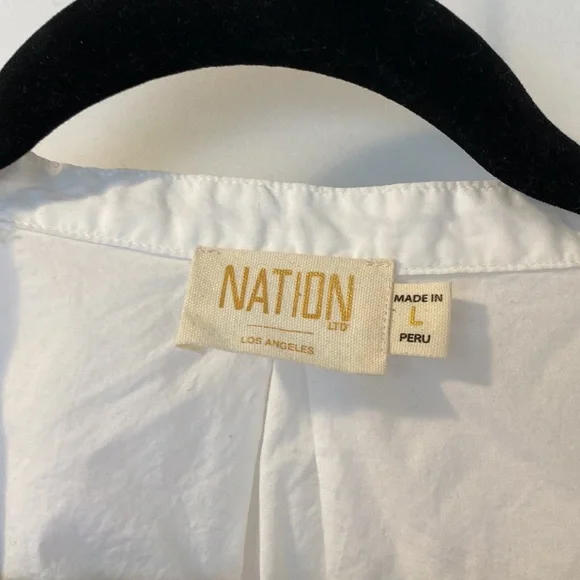 White Cropped Button up - Picture 2 of 2